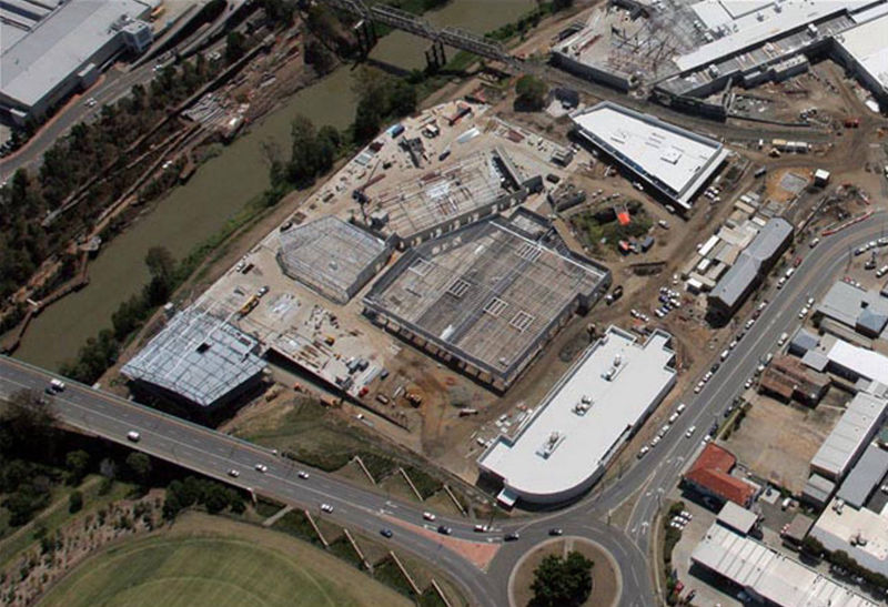 Construction progress aerial photo in QLD